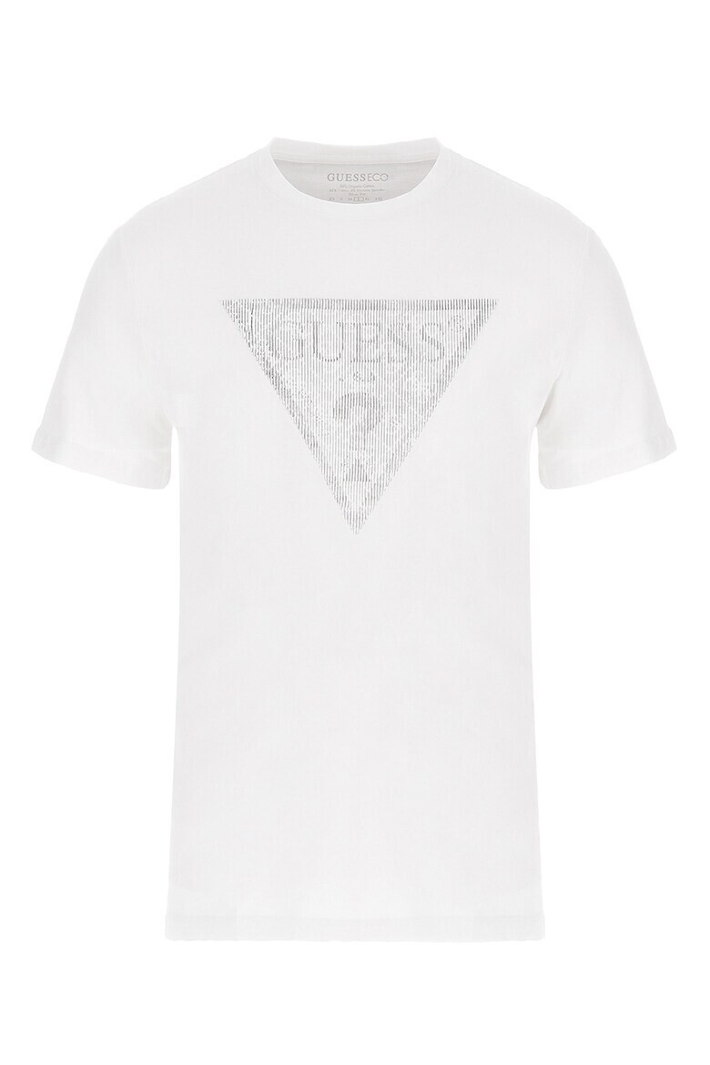 GUESS Tricou slim fit cu decolteu la baza gatului si imprimeu logo - Pled.ro