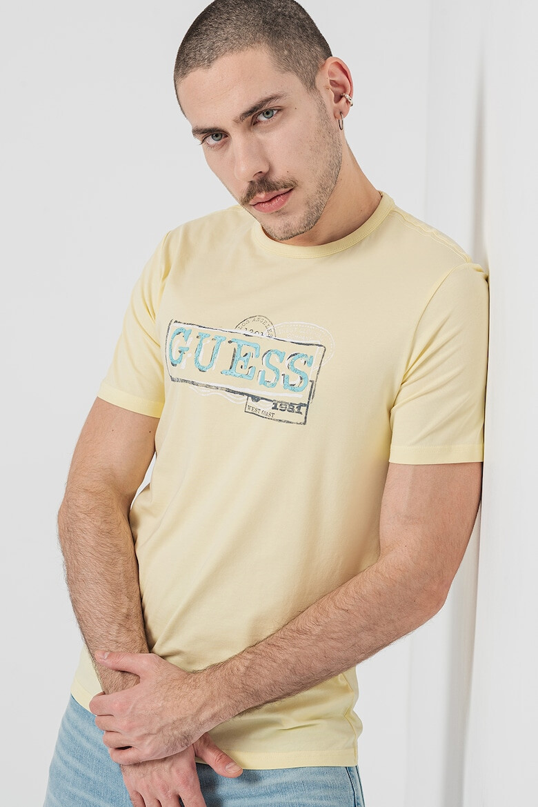 GUESS Tricou slim fit cu imprimeu logo - Pled.ro