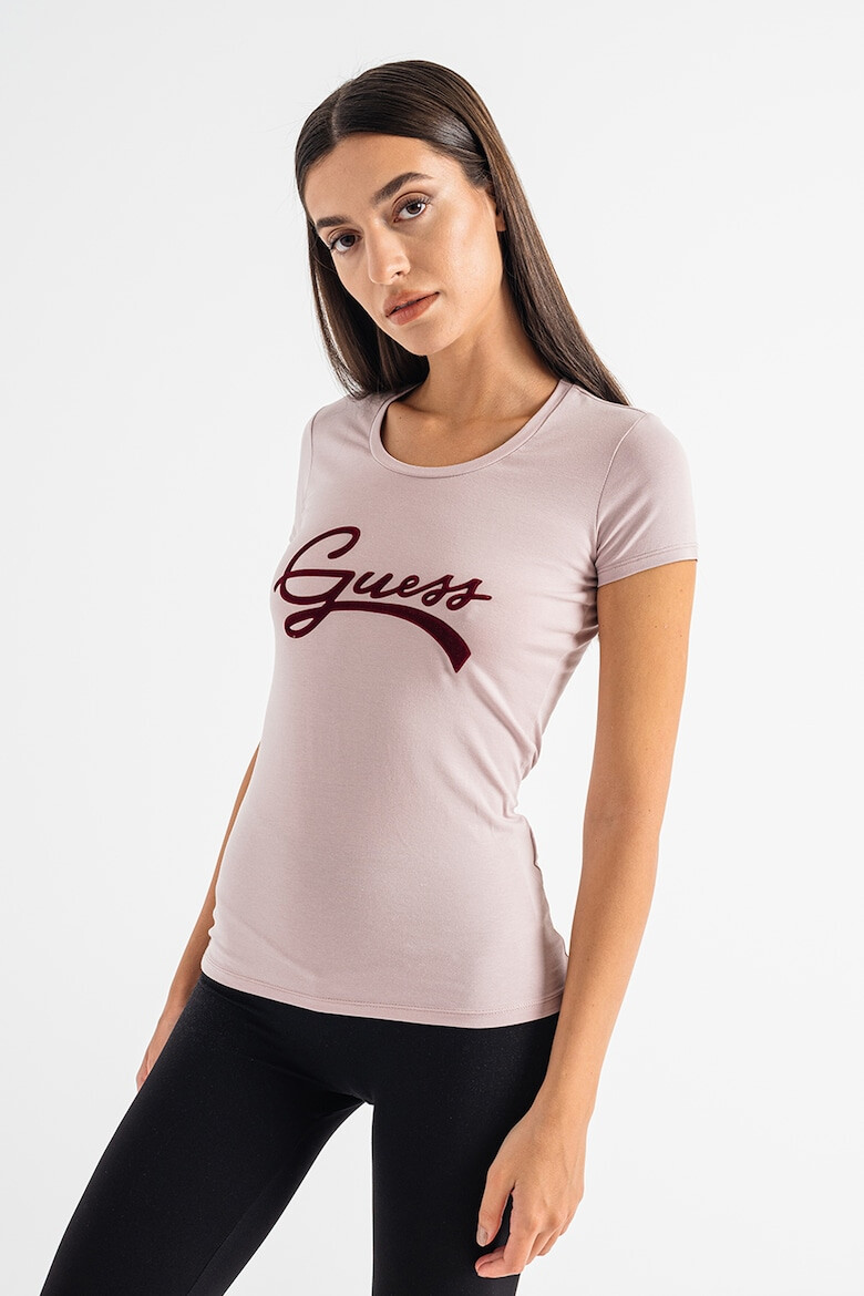 GUESS Tricou slim fit cu imprimeu logo - Pled.ro