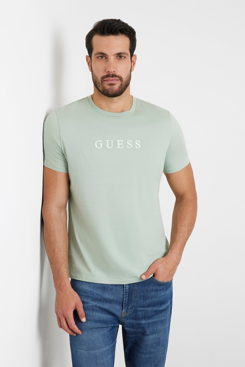 GUESS Tricou slim fit cu logo brodat - Pled.ro