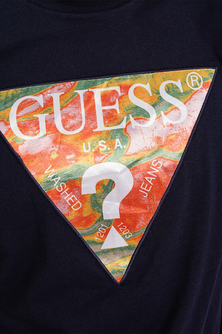 GUESS Tricou slim fit de bumbac cu imprimeu logo pe piept - Pled.ro