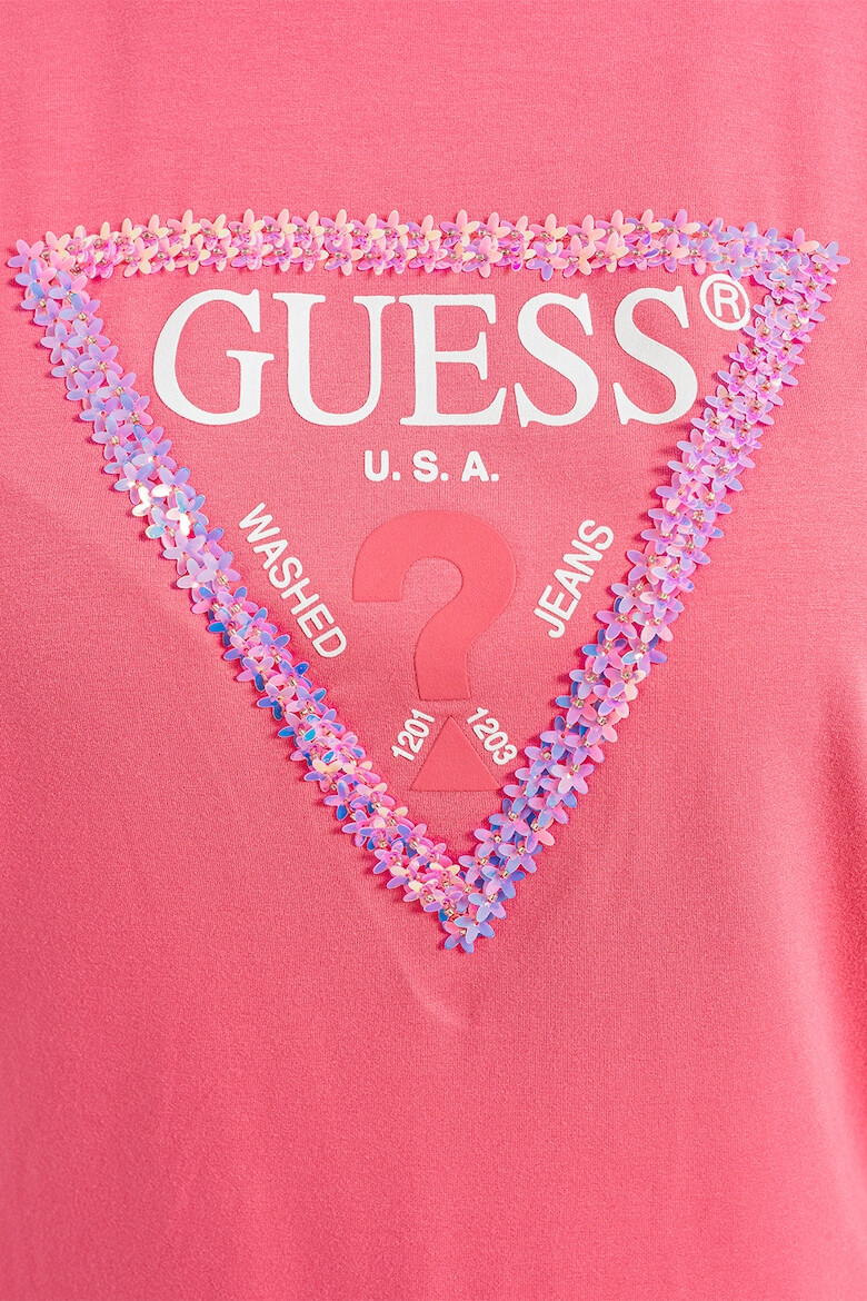 GUESS Tricou supradimensionat cu aplicatii frontale - Pled.ro