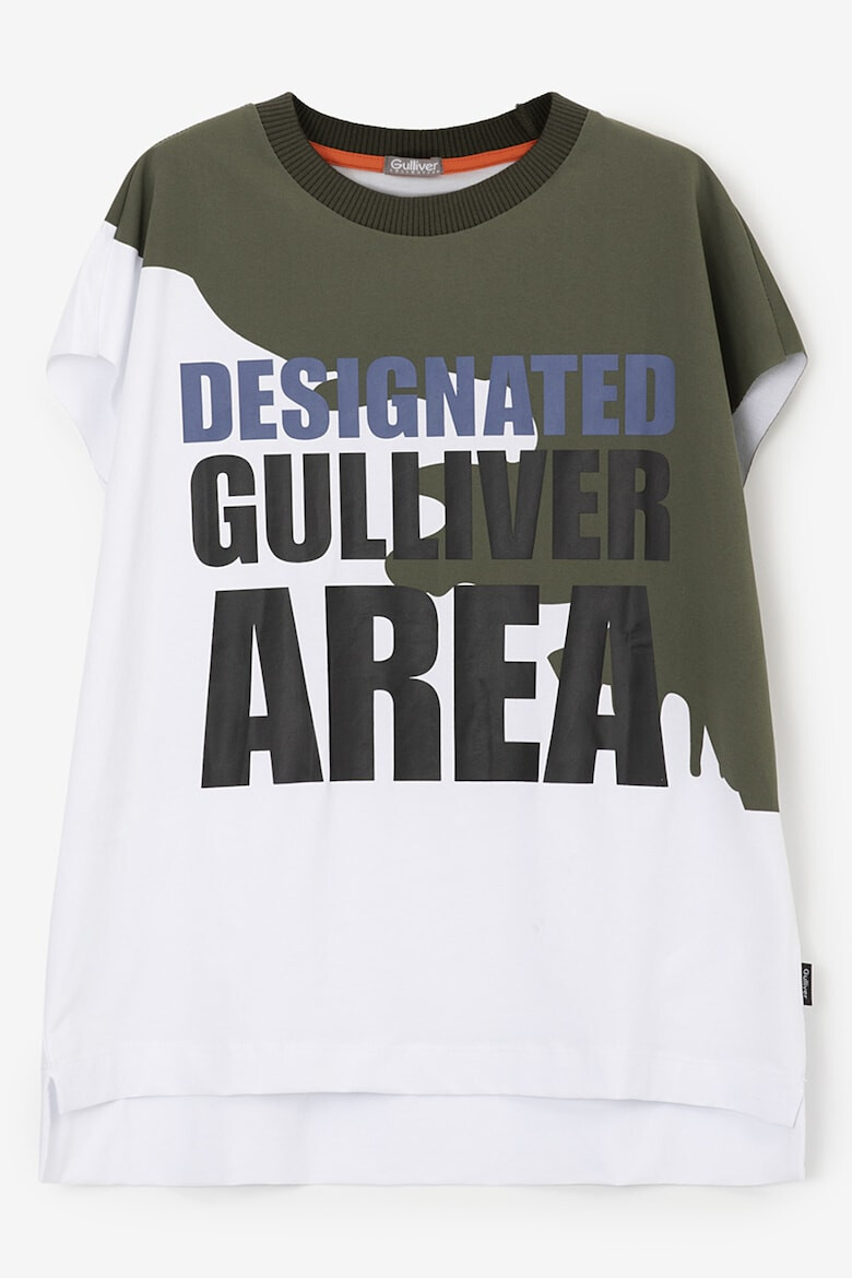 GULLIVER Tricou cu decolteu la baza gatului si imprimeu - Pled.ro