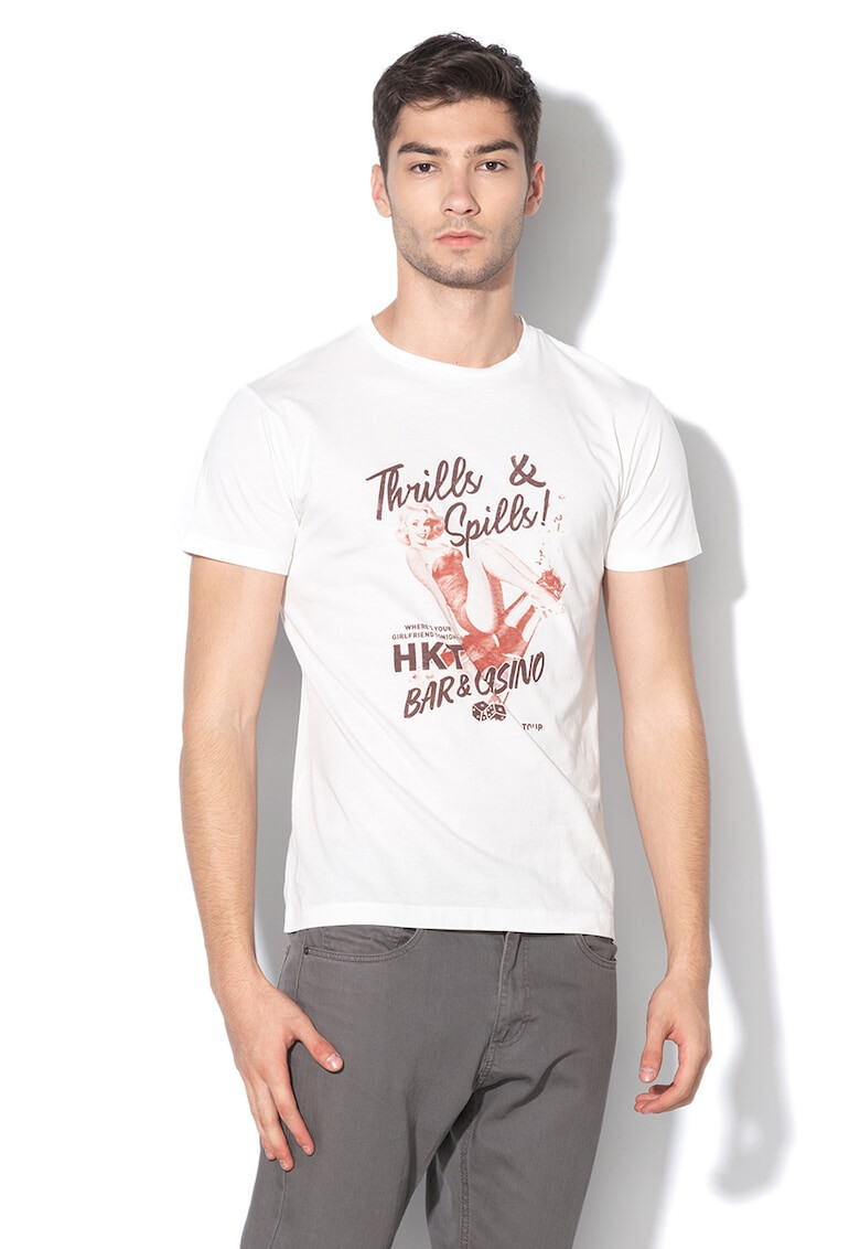 Hackett London Tricou de bumbac cu imprimeu grafic - Pled.ro