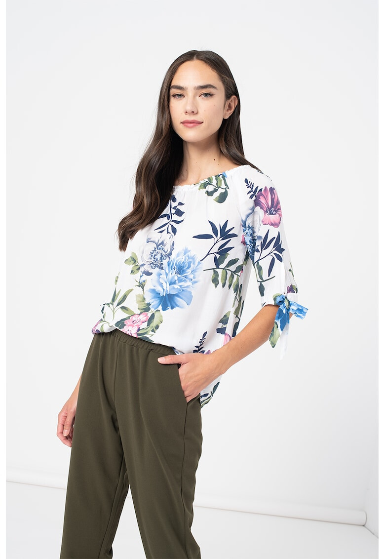 Haily's Bluza cu decolteu rotund si model floral Lotty - Pled.ro