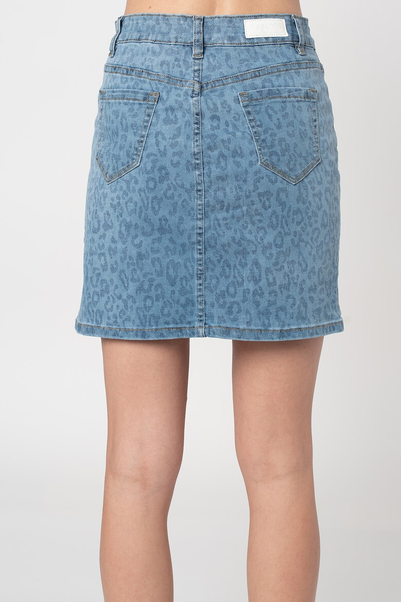 Haily's Fusta din denim cu animal print Leona - Pled.ro