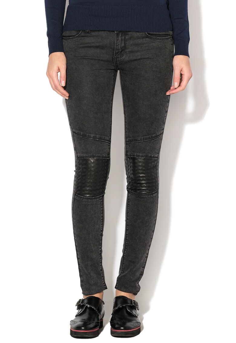 Haily's Haily’s Jeansi biker skinny gri inchis Ines - Pled.ro