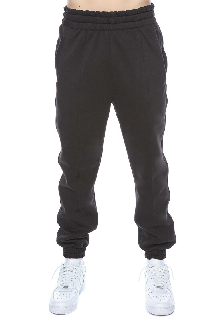 HAMZA Pantaloni sport unisex din amestec de bumbac cu model in carouri - Pled.ro