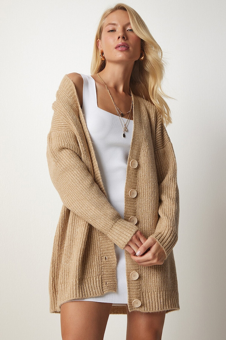 Happiness İstanbul Cardigan lejer cu maneci cazute - Pled.ro