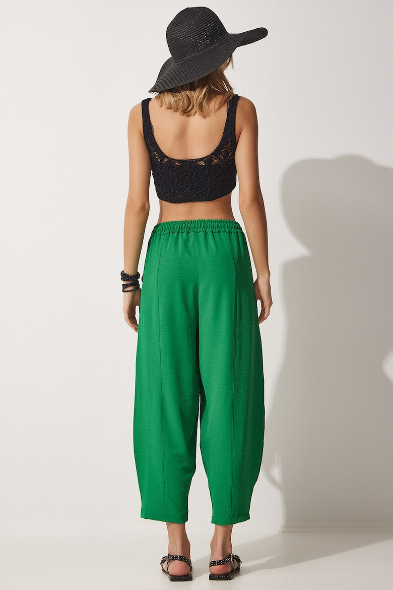 Happiness İstanbul Pantaloni crop cu talie inalta - Pled.ro