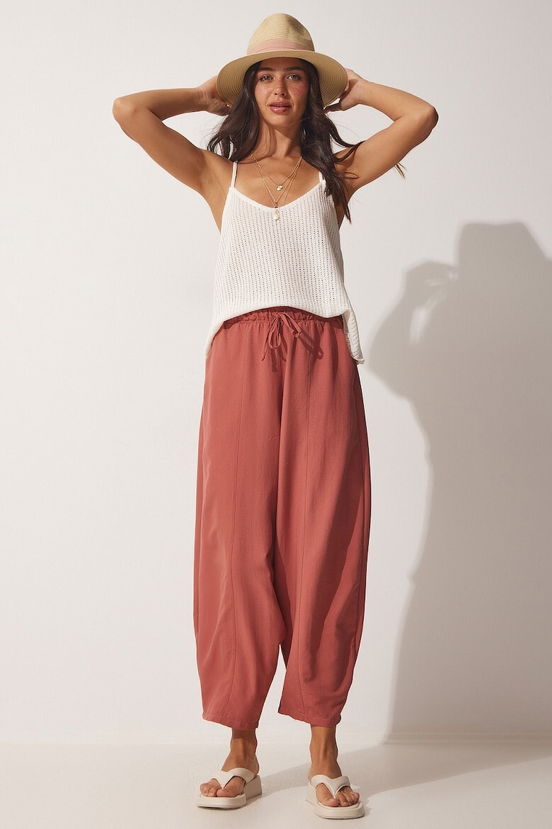 Happiness İstanbul Pantaloni crop cu croiala conica - Pled.ro