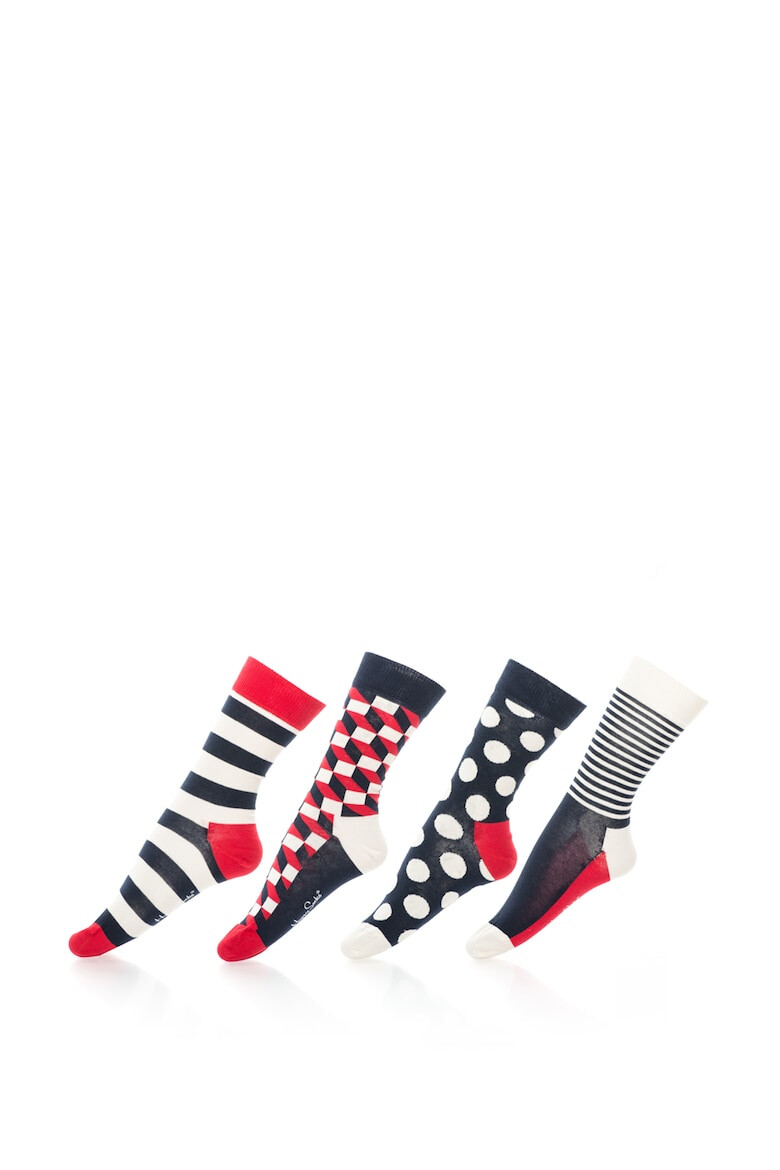 Happy Socks Set de sosete 3/4 cu diverse modele unisex - 4 perechi - Pled.ro