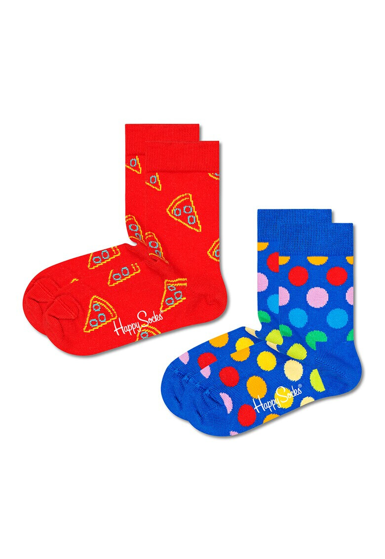 Happy Socks Set de sosete cu buline si model grafic - 2 perechi - Pled.ro