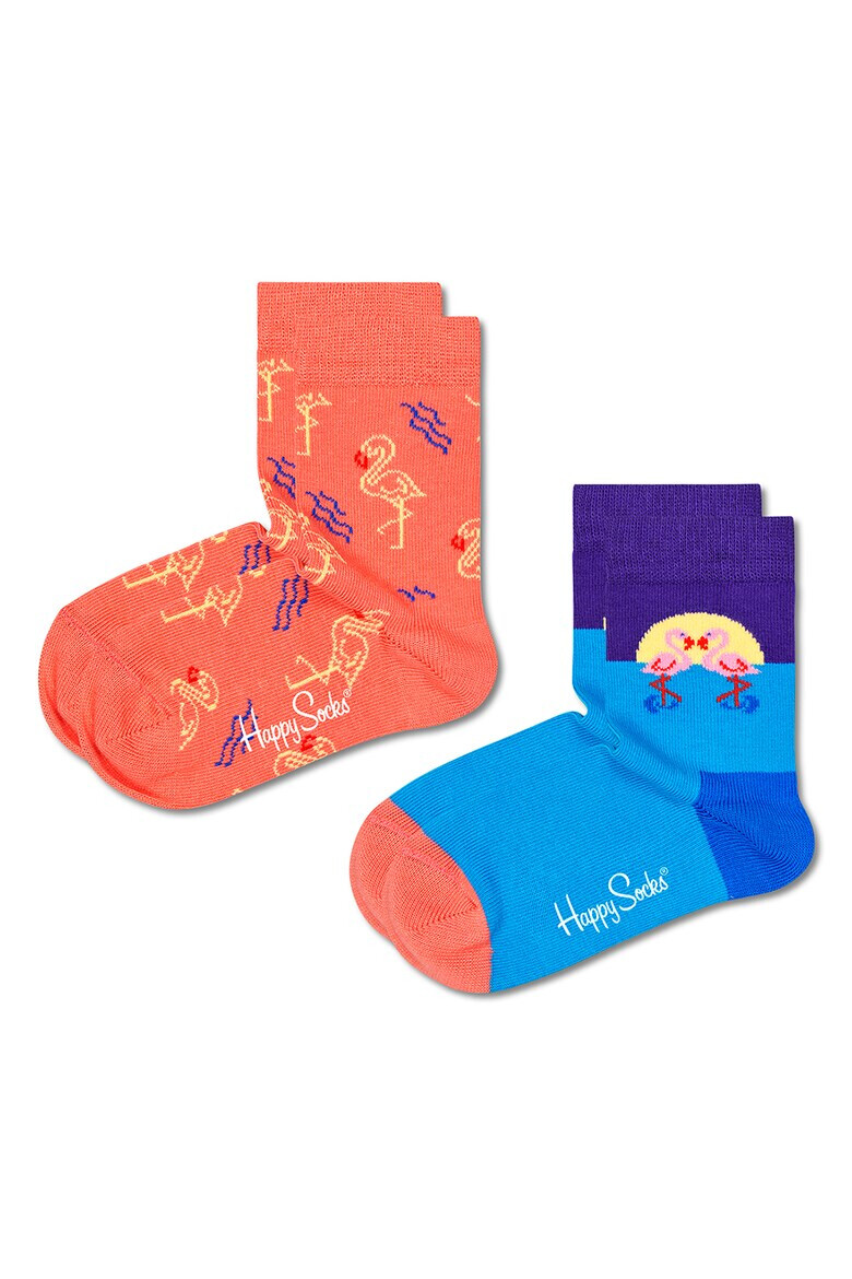 Happy Socks Set de sosete din amestec de bumbac cu model - 2 perechi - Pled.ro