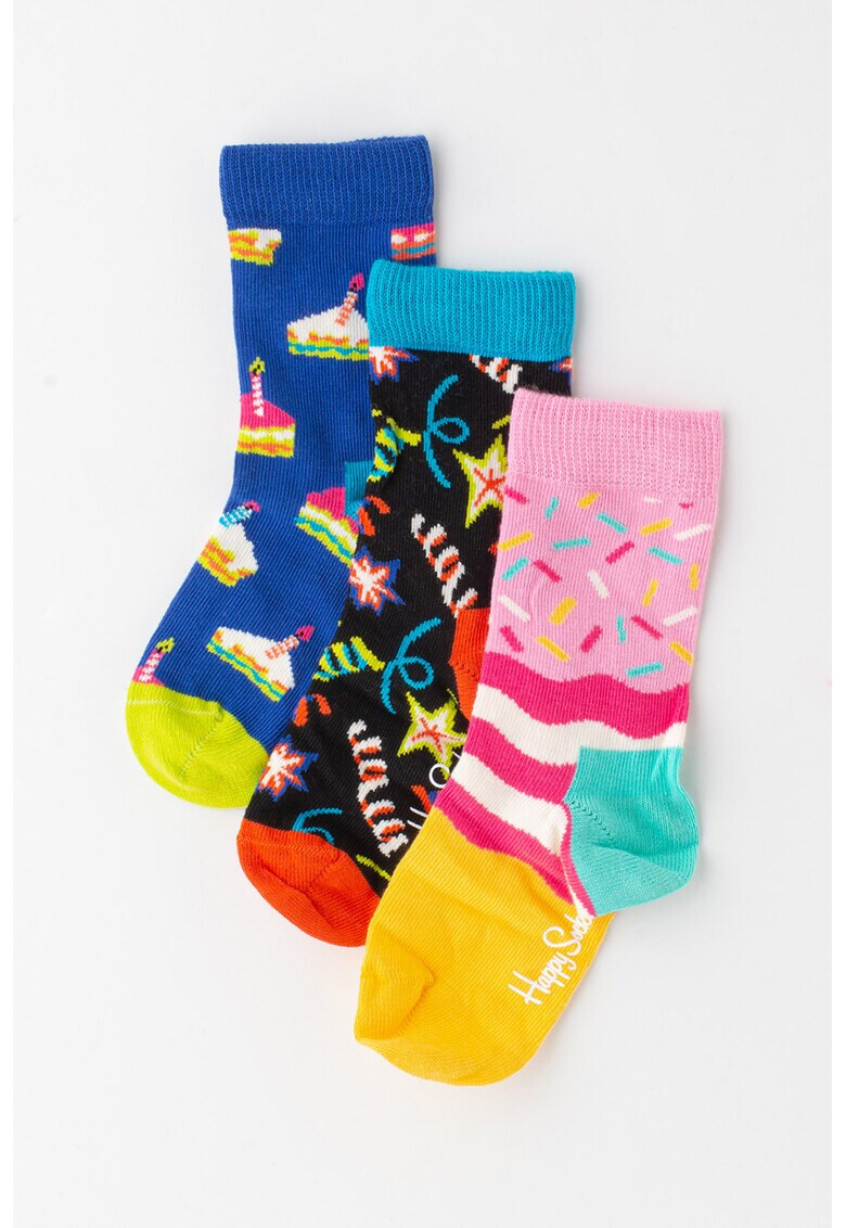 Happy Socks Set de sosete din amestec de bumbac organic - 3 perechi - Pled.ro