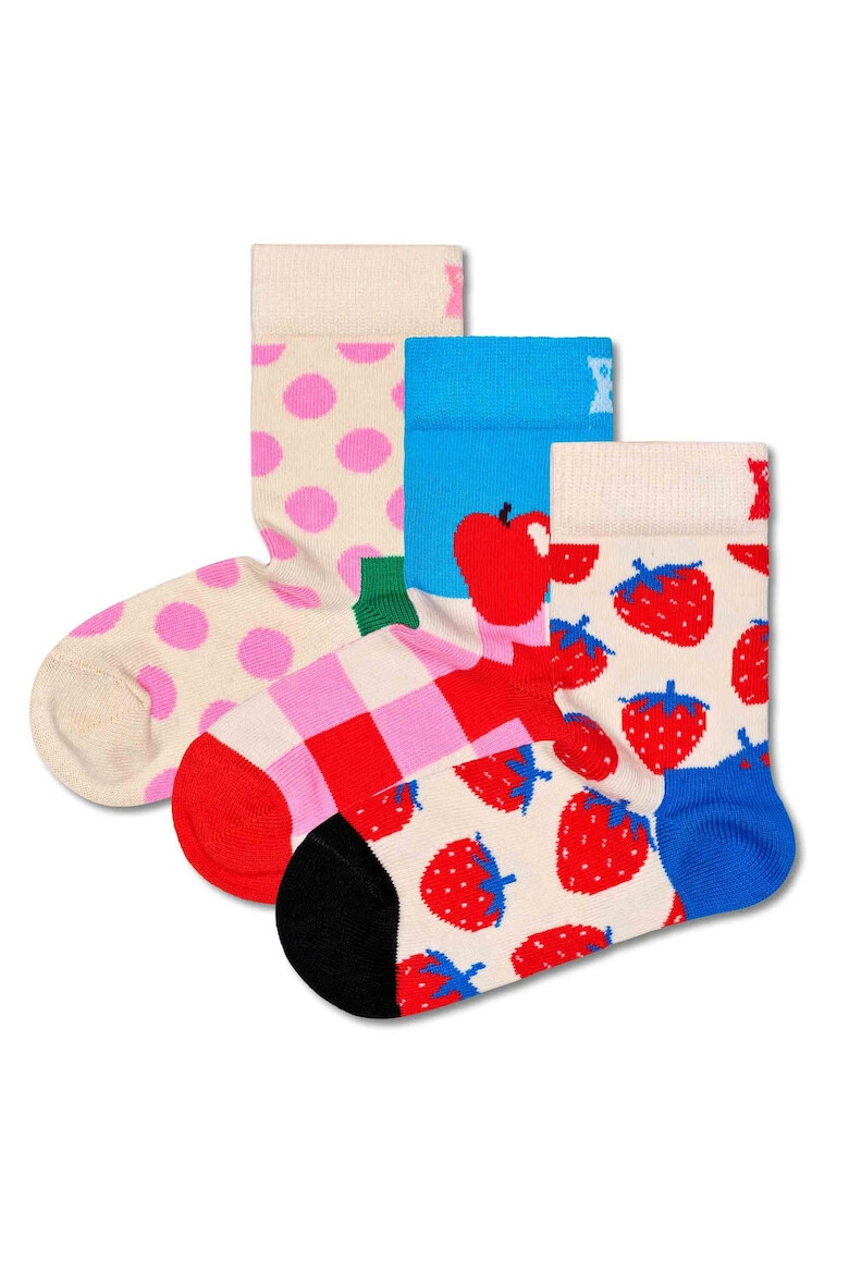 Happy Socks Set de sosete din amestec de bumbac organic - 3 perechi - Pled.ro