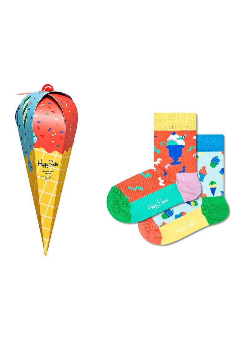 Happy Socks Set de sosete in forma de inghetata - 2 perechi - Pled.ro