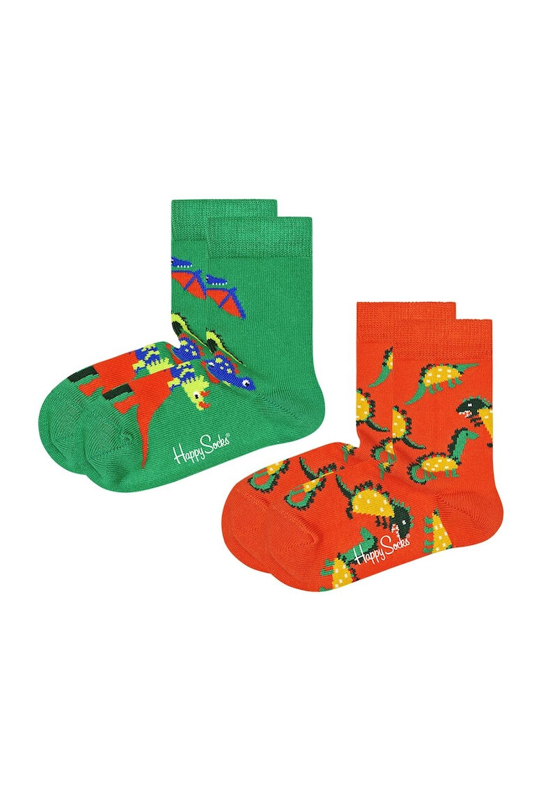 Happy Socks Set de sosete copii lungi cu imprimeu grafic 2 perechi - Pled.ro