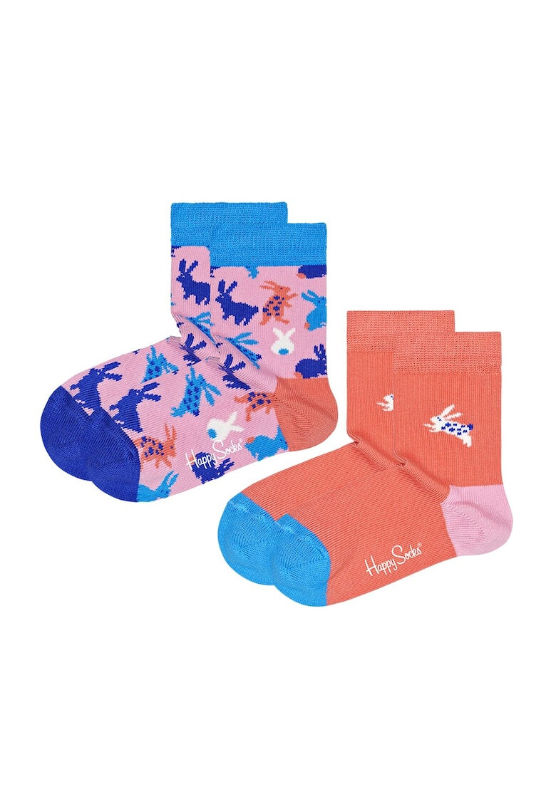 Happy Socks Set de sosete lungi cu imprimeu si aspect striat 2 perechi - Pled.ro