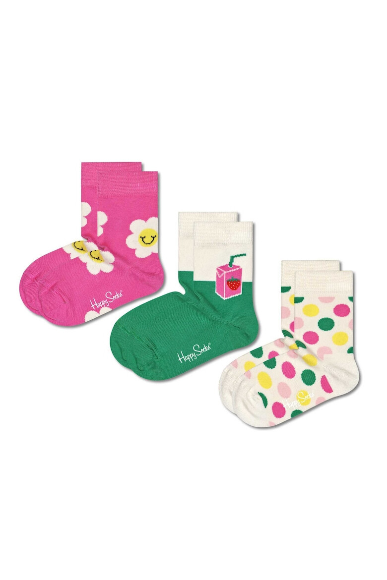 Happy Socks Set de sosete lungi cu model - 3 perechi - Pled.ro