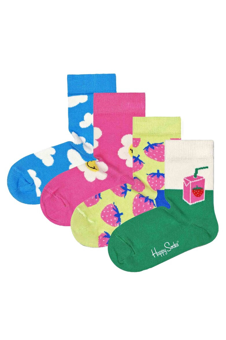 Happy Socks Set de sosete lungi cu model - 4 perechi - Pled.ro