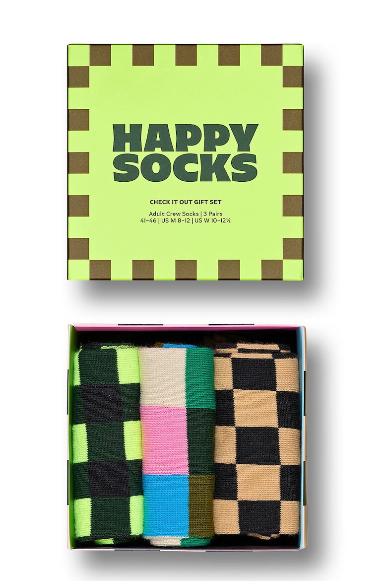 Happy Socks Set de sosete lungi unisex - 3 perechi - Pled.ro