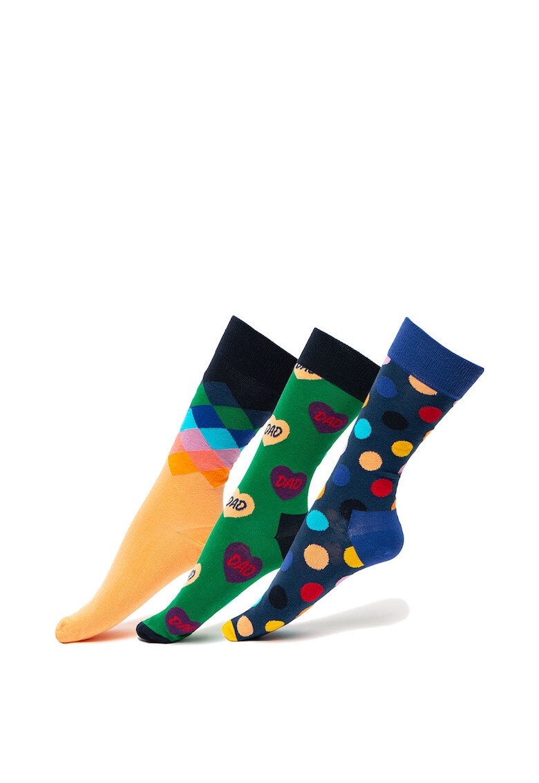 Happy Socks Set de sosete lungi unisex - 3 perechi - Pled.ro