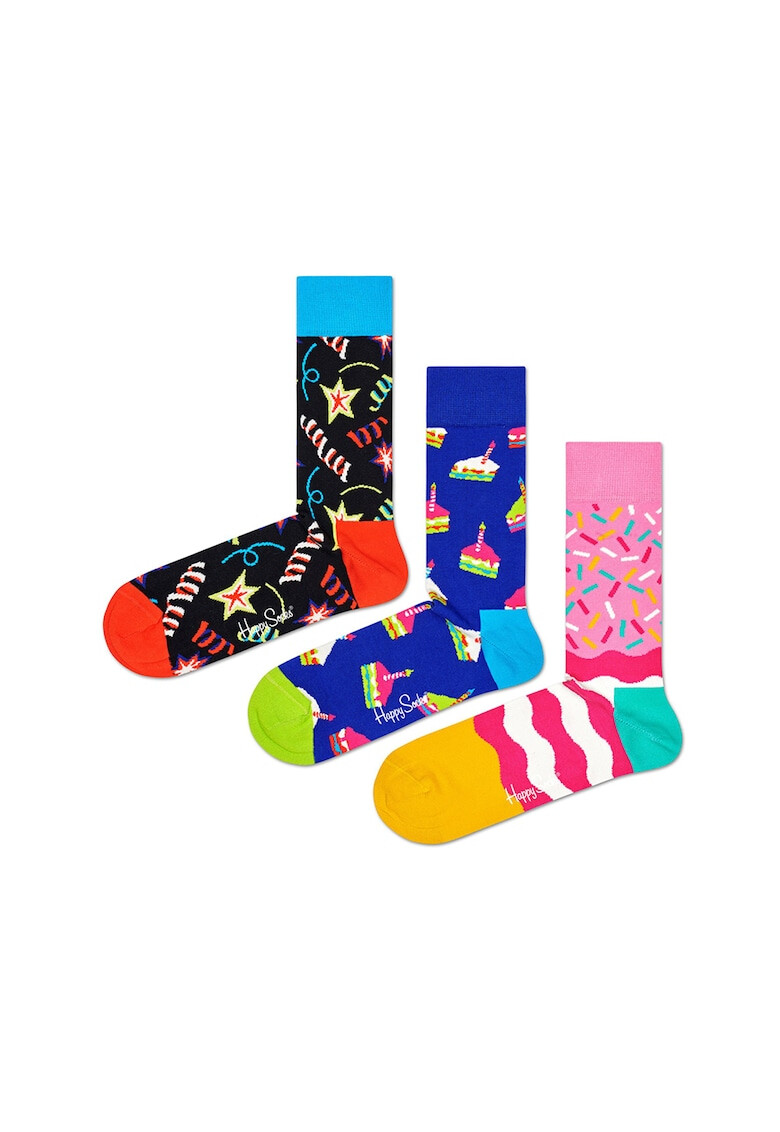 Happy Socks Set de sosete lungi unisex cu imprimeu 3 perechi - Pled.ro