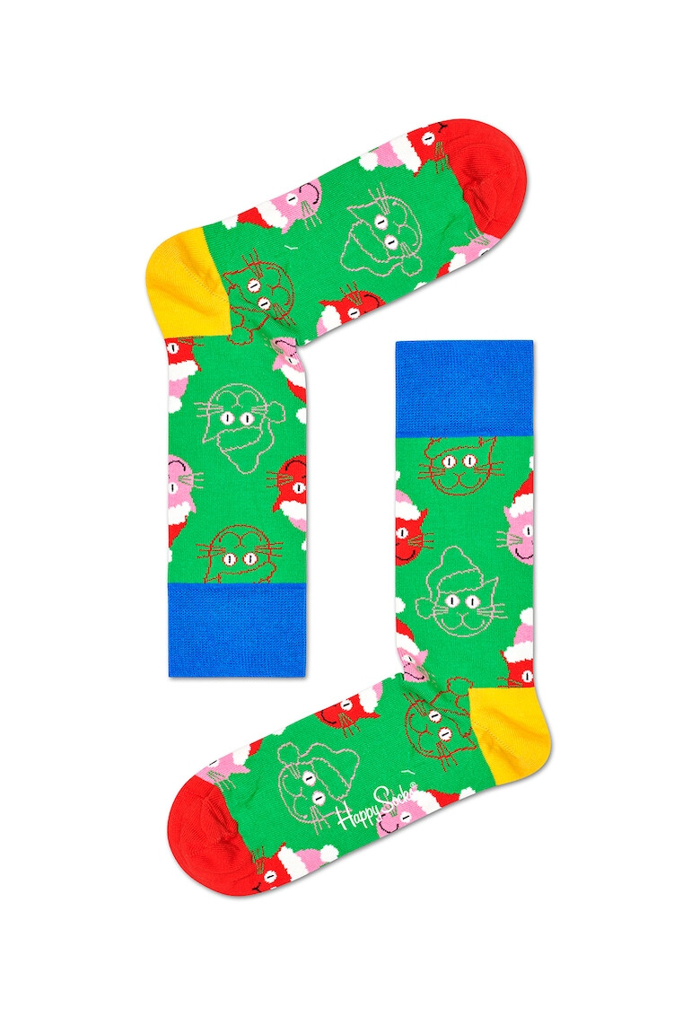 Happy Socks Set de sosete lungi unisex cu imprimeu festiv 3 perechi - Pled.ro