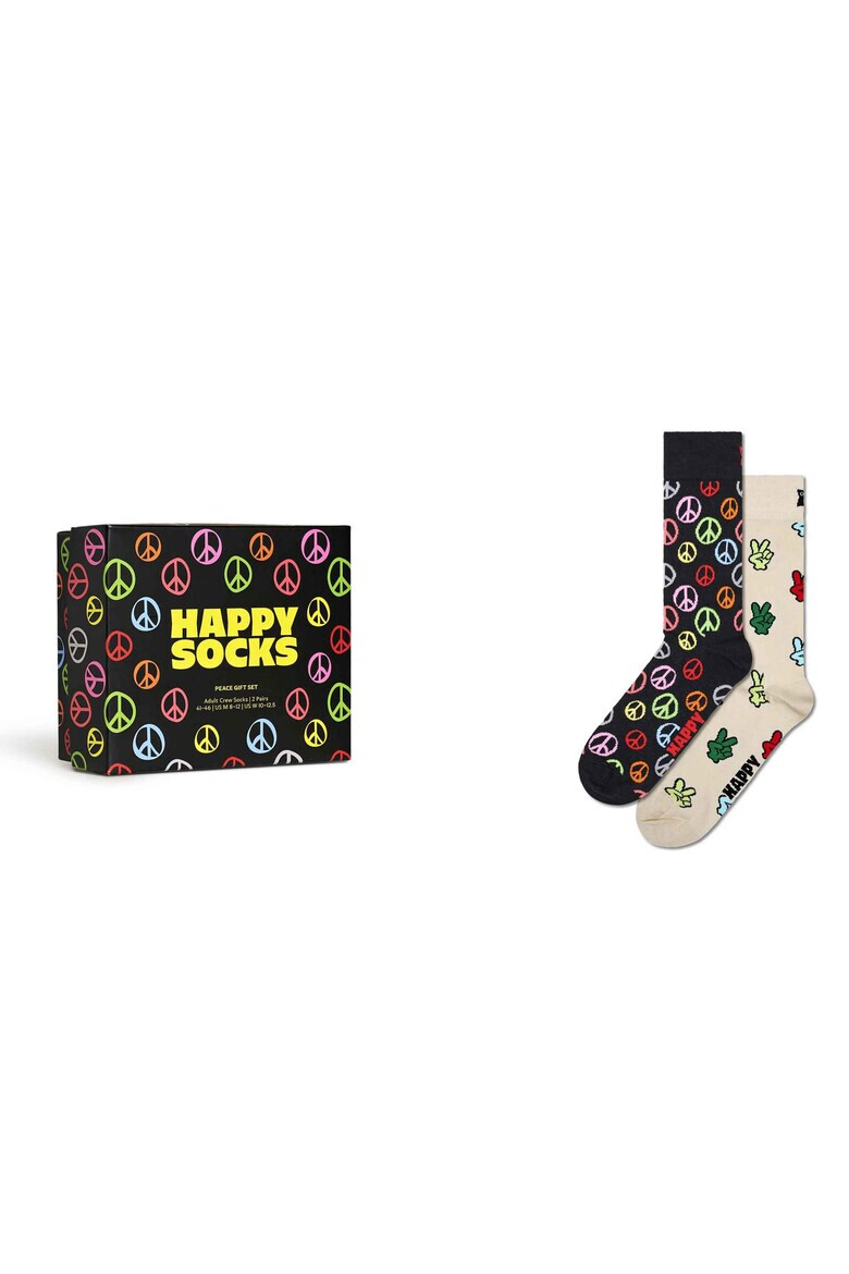 Happy Socks Set de sosete lungi unisex cu model - 2 perechi - Pled.ro