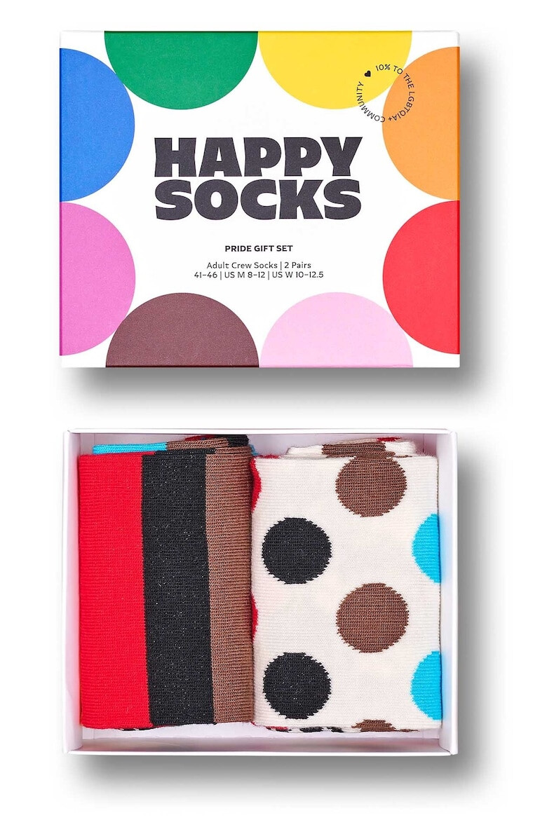 Happy Socks Set de sosete lungi unisex cu model - 2 perechi - Pled.ro