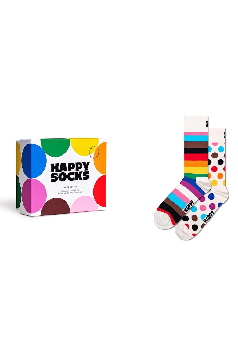 Happy Socks Set de sosete lungi unisex cu model - 2 perechi - Pled.ro