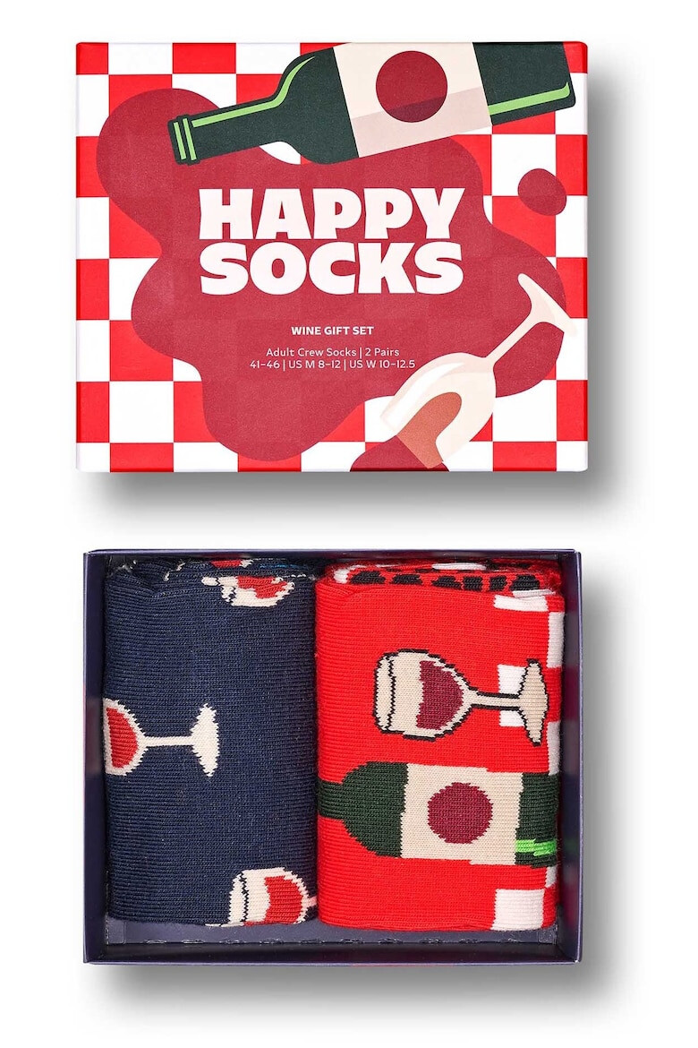 Happy Socks Set de sosete lungi unisex cu model - 2 perechi - Pled.ro