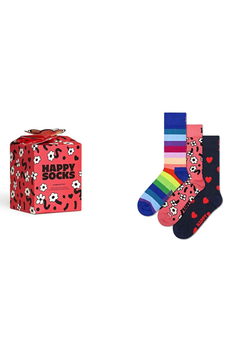 Happy Socks Set de sosete lungi unisex cu model - 3 perechi - Pled.ro