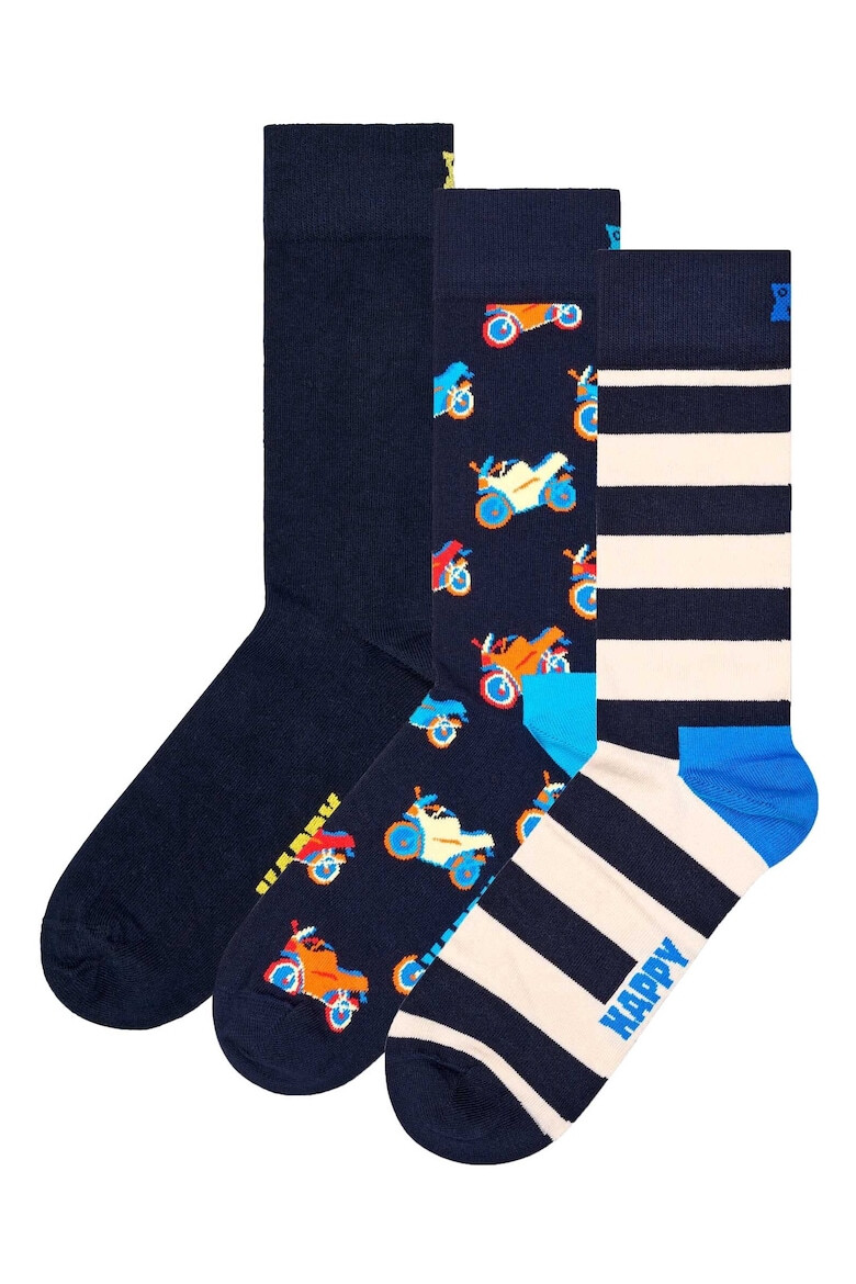 Happy Socks Set de sosete lungi unisex cu model - 3 perechi - Pled.ro