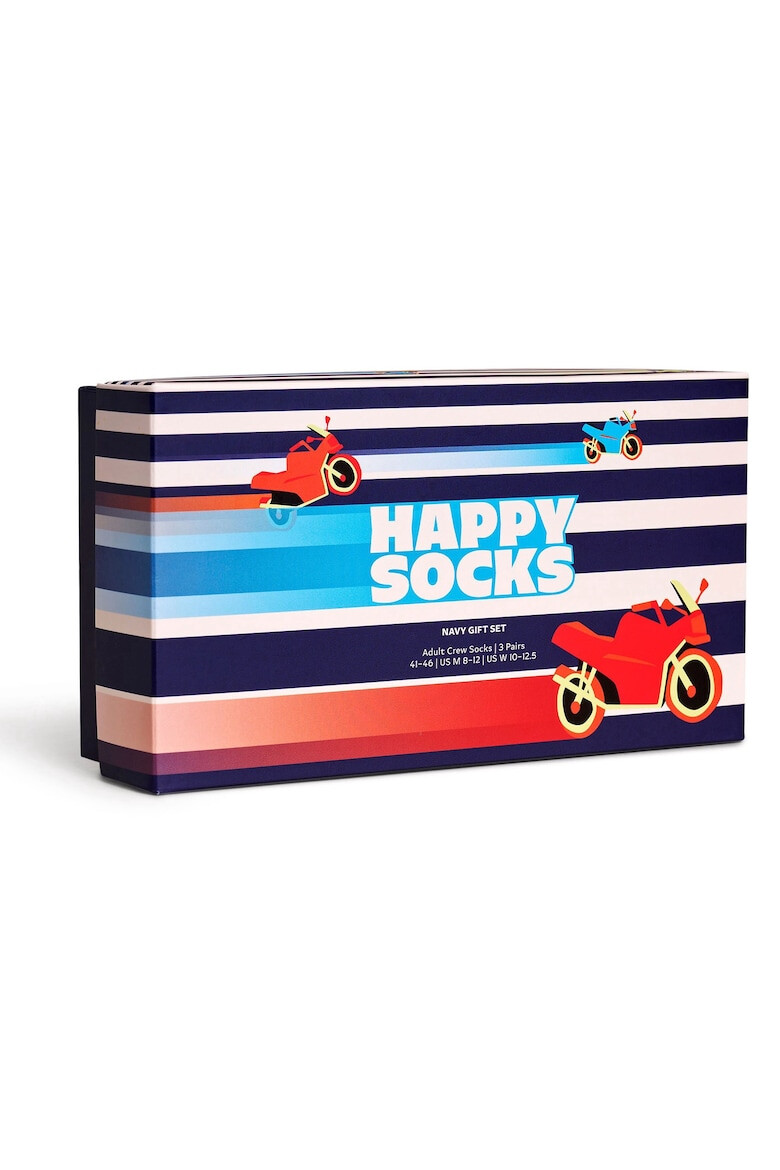 Happy Socks Set de sosete lungi unisex cu model - 3 perechi - Pled.ro