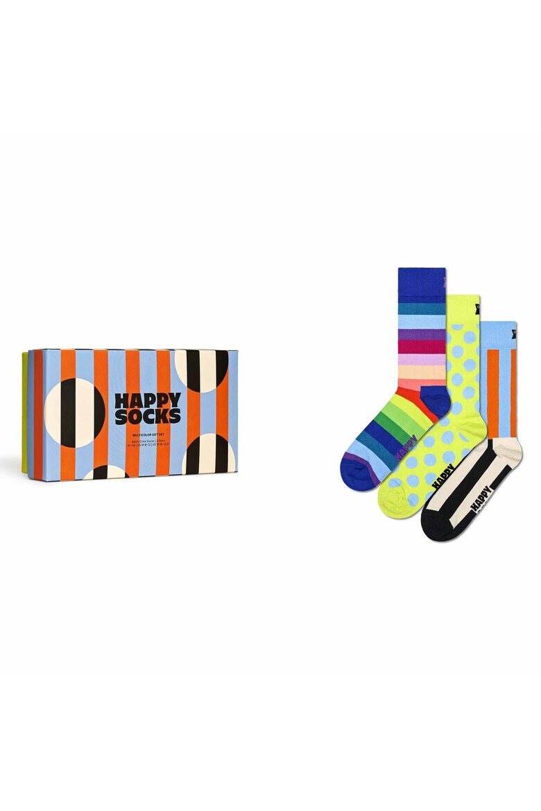 Happy Socks Set de sosete lungi unisex cu model - 3 perechi - Pled.ro