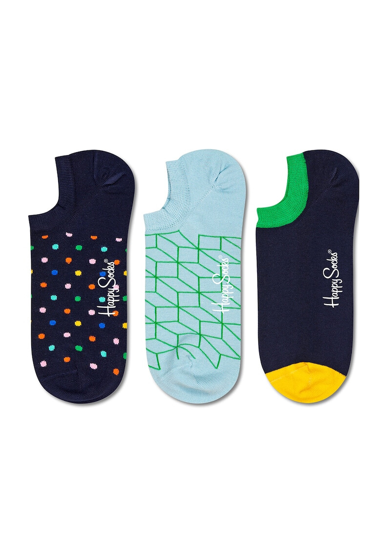 Happy Socks Set de sosete pana la glezna unisex cu buline 3 perechi - Pled.ro