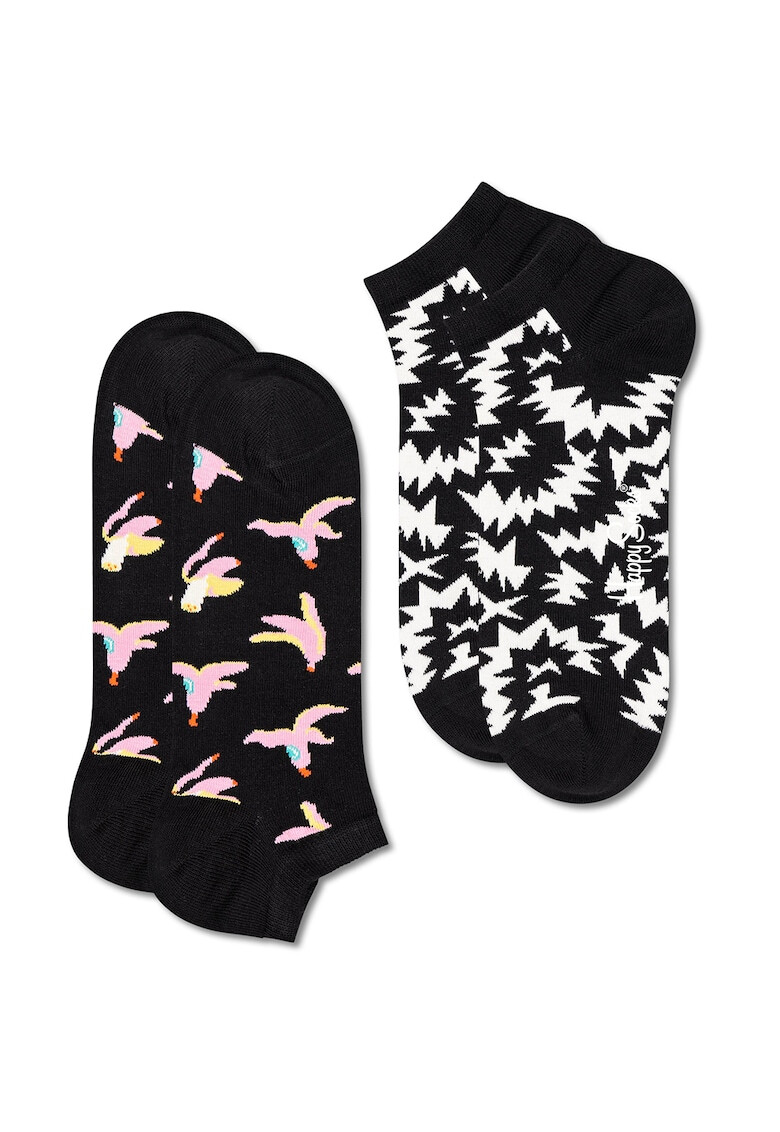 Happy Socks Set de sosete pana la glezna unisex cu model grafic Banana Break 2 perechi - Pled.ro