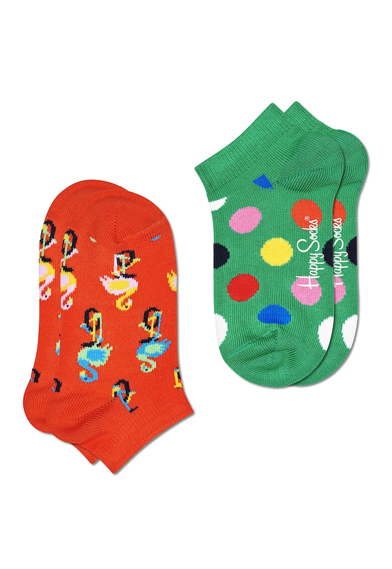 Happy Socks Set de sosete scurte cu imprimeu - 2 perechi - Pled.ro