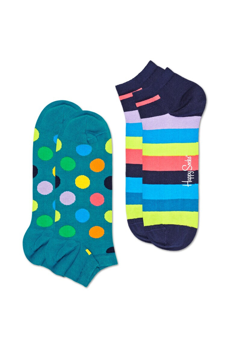 Happy Socks Set de sosete scurte unisex cu imprimeu - 2 perechi - Pled.ro