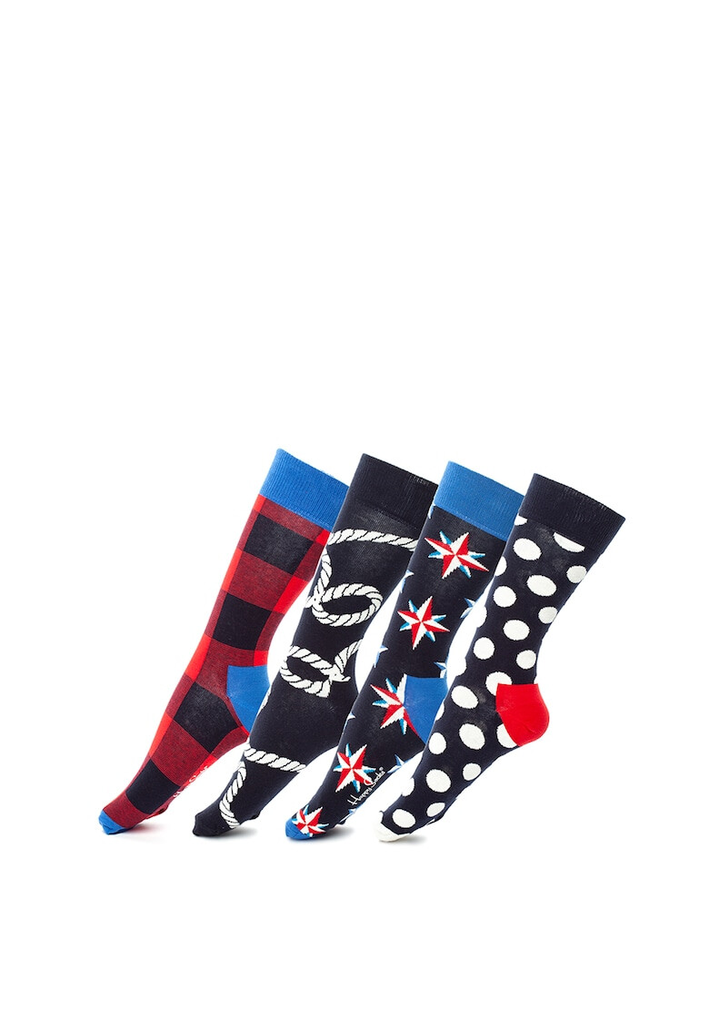 Happy Socks Set de sosete unisex - 4 perechi - Pled.ro