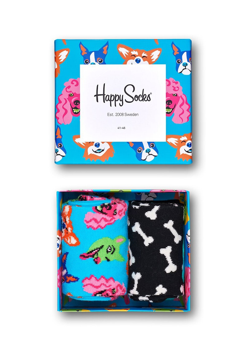 Happy Socks Set de sosete unisex cu imprimeu 2 perechi - Pled.ro