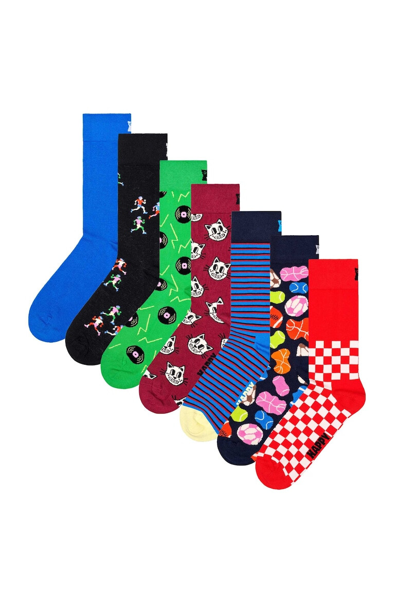 Happy Socks Set de sosete unisex cu model - 7 perechi - Pled.ro