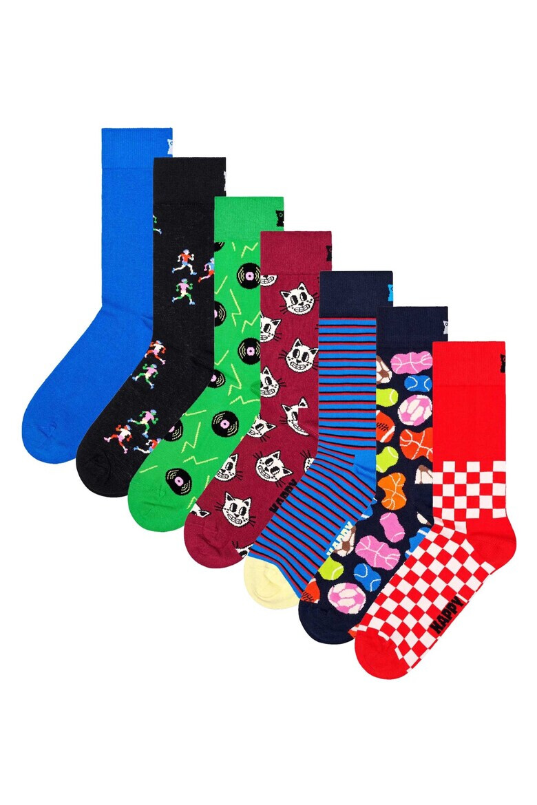 Happy Socks Set de sosete unisex cu model - 7 perechi - Pled.ro