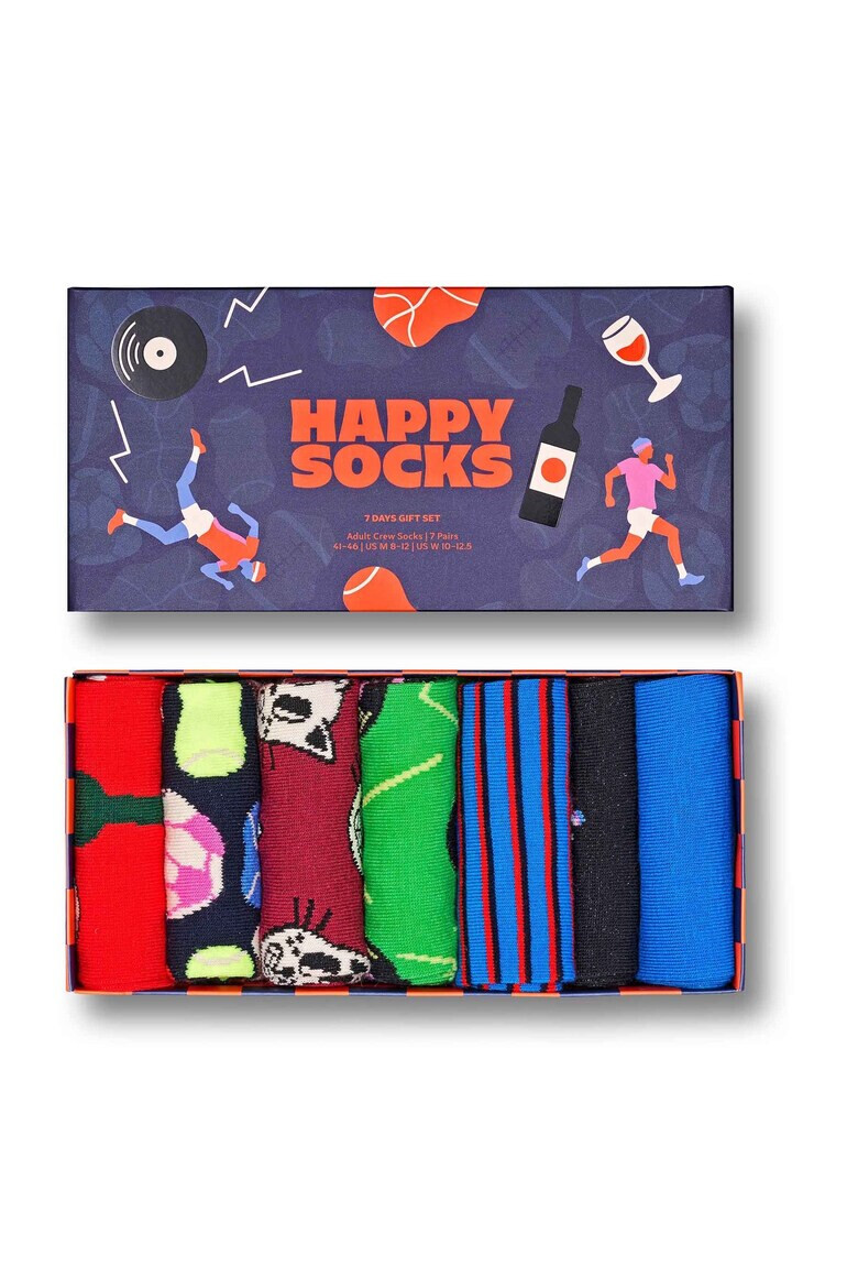 Happy Socks Set de sosete unisex cu model - 7 perechi - Pled.ro