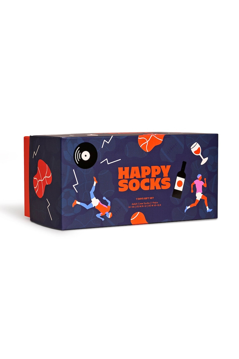 Happy Socks Set de sosete unisex cu model - 7 perechi - Pled.ro