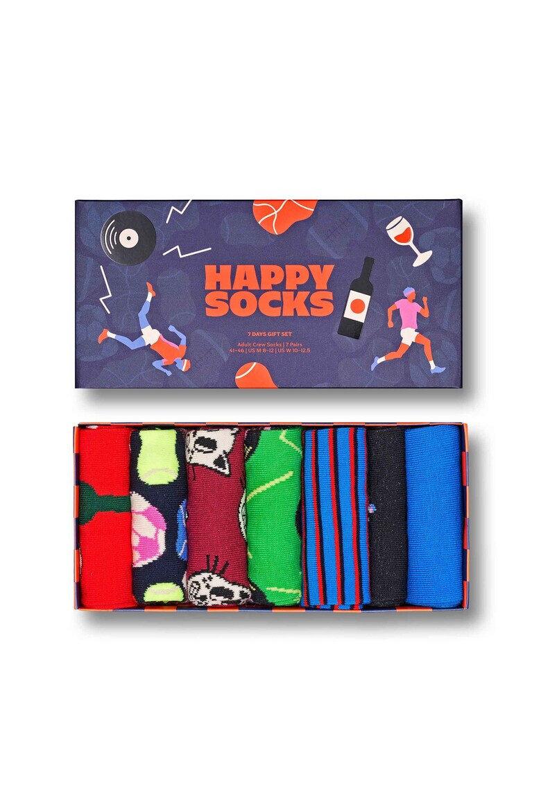 Happy Socks Set de sosete unisex cu model - 7 perechi - Pled.ro