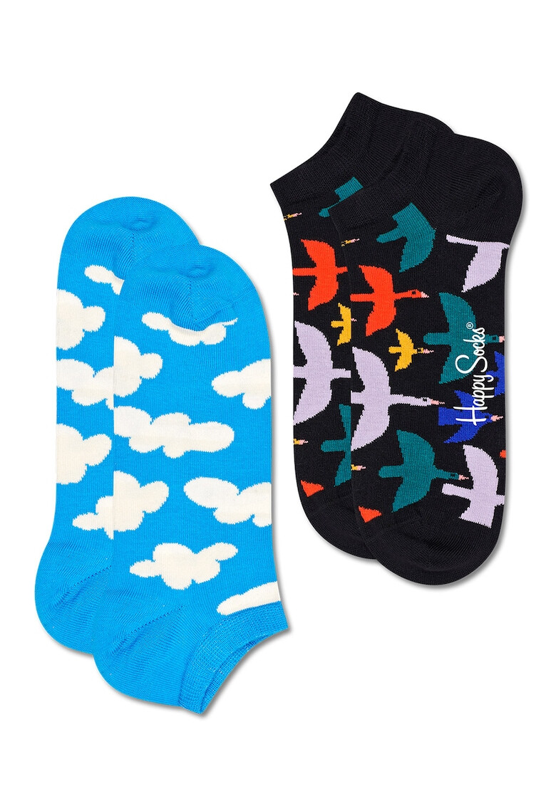 Happy Socks Set unisex de sosete foarte scurte cu imprimeu 2 perechi - Pled.ro