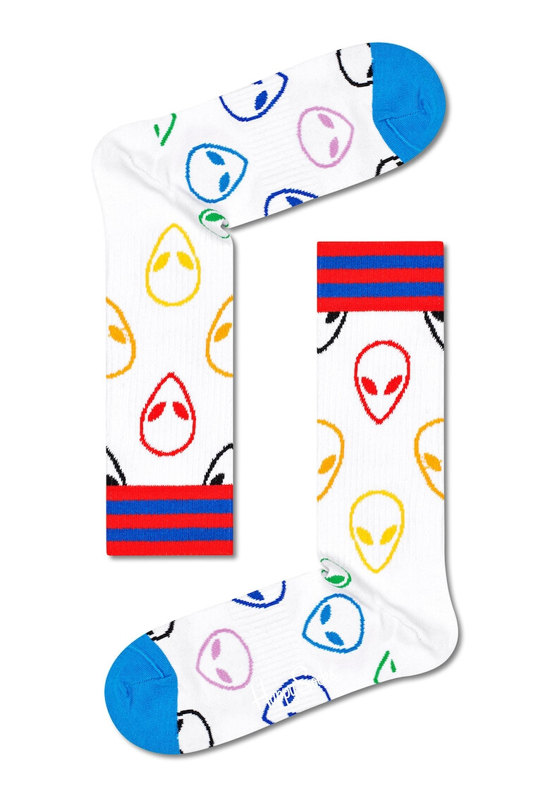 Happy Socks Sosete lungi unisex cu extraterestri - Pled.ro